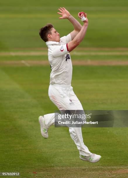 Tom Abell of Somerset bowls during Day Two of the Specsavers County Championship Division One match between Somerset and Hampshire at The Cooper...