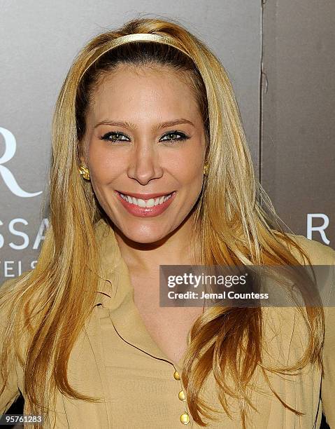 Singer Jimena poses for photos during the launch party for Emilio Estefan's book, "The Rhythm of Success: How an Immigrant Produced his own American...