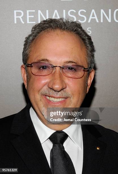 Music industry legend Emilio Estefan poses for photos during the launch party for his book, "The Rhythm of Success: How an Immigrant Produced his own...