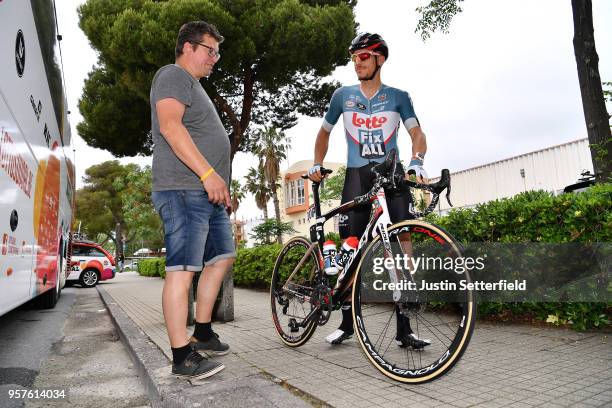 Start / Adam Hansen of Australia and Team Lotto Soudal / Fans / Public / during the 101th Tour of Italy 2018, Stage 8 a 209km stage from Praia a Mare...