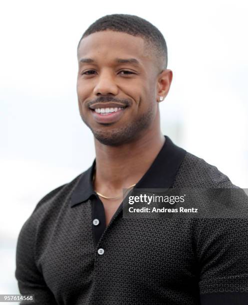 Actor Michael B. Jordan attends the photocall for "Farenheit 451" during the 71st annual Cannes Film Festival at Palais des Festivals on May 12, 2018...