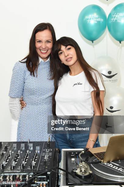 Brita Fernandez Schmidt and Zara Martin attend the #SheInspiresMe Fashion Car Boot Sale in aid of Women For Women International at Brewer Street Car...