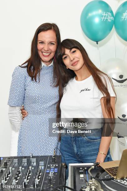 Brita Fernandez Schmidt and Zara Martin attend the #SheInspiresMe Fashion Car Boot Sale in aid of Women For Women International at Brewer Street Car...