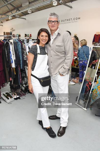 Hikari Yokoyama and Jay Jopling attend the #SheInspiresMe Fashion Car Boot Sale in aid of Women For Women International at Brewer Street Car Park on...