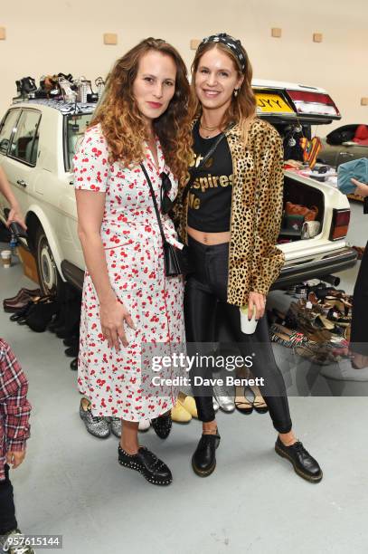 Charlotte Dellal and Eugenie Niarchos attend the #SheInspiresMe Fashion Car Boot Sale in aid of Women For Women International at Brewer Street Car...