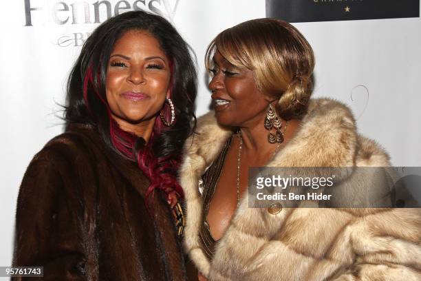 Stylist Misa Hylton and Janice Combs attend Barry Mullineux and Misa Hylton's birthday celebration at Greenhouse on January 13, 2010 in New York City.