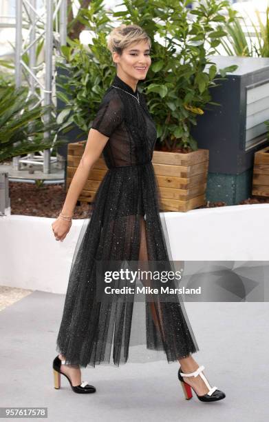 Sofia Boutella attends the photocall for the "Farenheit 451" during the 71st annual Cannes Film Festival at Palais des Festivals on May 12, 2018 in...