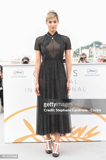 Sofia Boutella attends the "Farenheit 451" Photocall during the 71st annual Cannes Film Festival at Palais des Festivals on May 12, 2018 in Cannes,...
