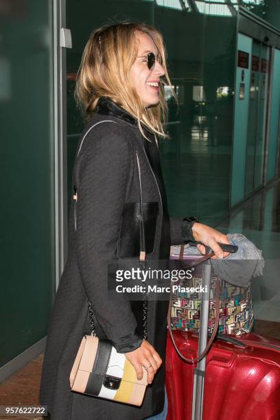 Actress Ludivine Sagnier is seen during the 71st annual Cannes Film Festival at Nice Airport on May 12, 2018 in Nice, France.