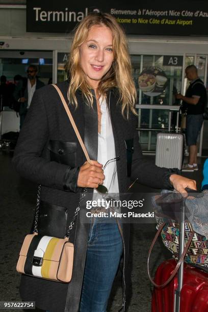 Actress Ludivine Sagnier is seen during the 71st annual Cannes Film Festival at Nice Airport on May 12, 2018 in Nice, France.