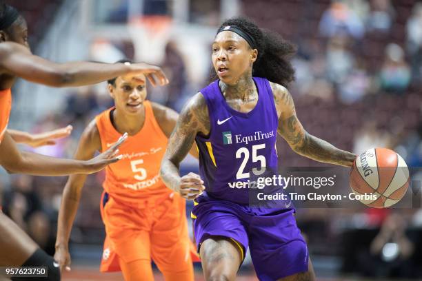 May 7: Cappie Pondexter of the Los Angeles Sparks in action during the Connecticut Sun Vs Los Angeles Sparks, WNBA pre season game at Mohegan Sun...