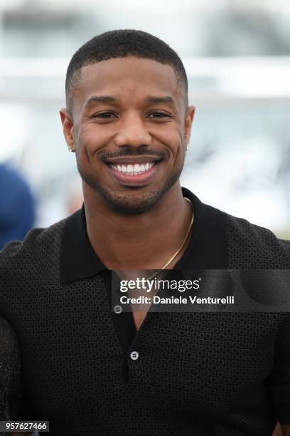 Actor Michael B. Jordan attends the photocall for the "Farenheit 451" during the 71st annual Cannes Film Festival at Palais des Festivals on May 12,...