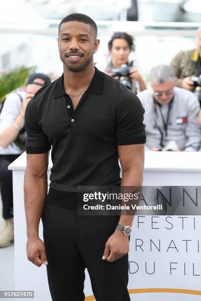 Actor Michael B. Jordan attends the photocall for the "Farenheit 451" during the 71st annual Cannes Film Festival at Palais des Festivals on May 12,...