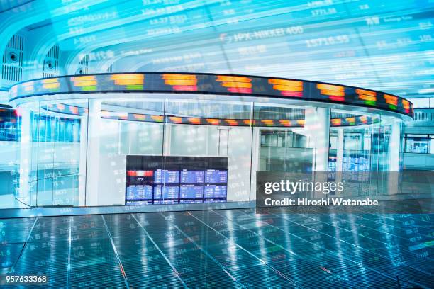 multi layered, tokyo stock exchange - tokyo stock exchange stock pictures, royalty-free photos & images