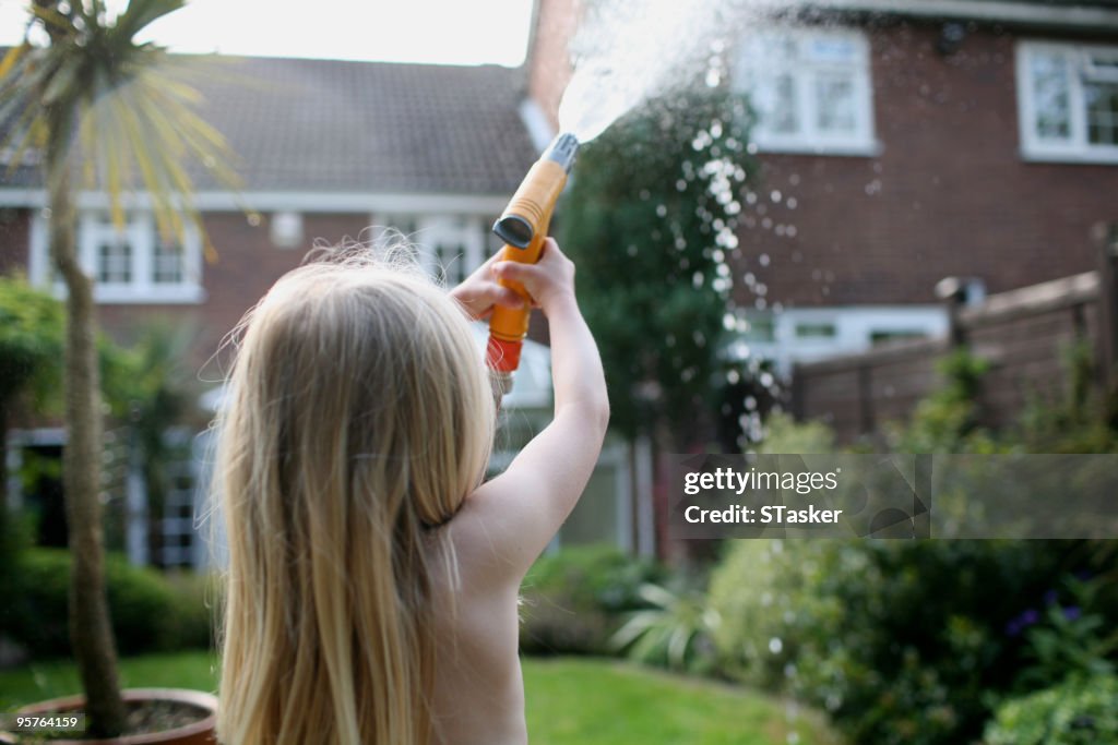 Girl in garden