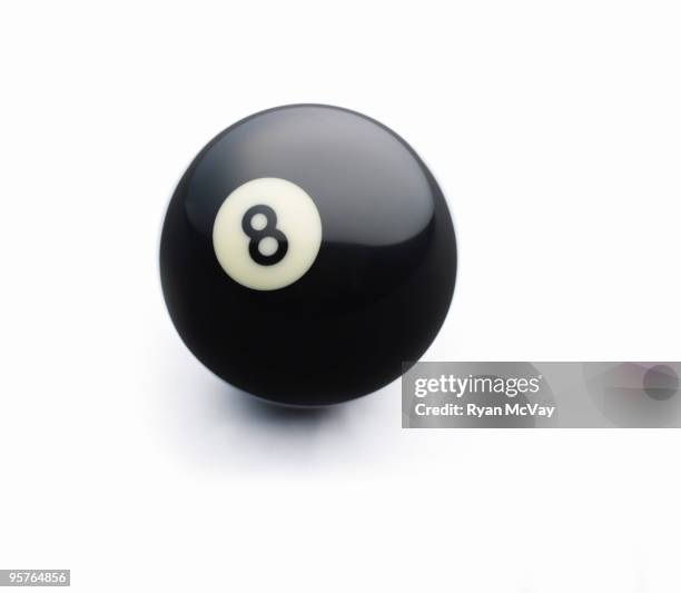 8 ball on white - 8 ball pool stock pictures, royalty-free photos & images