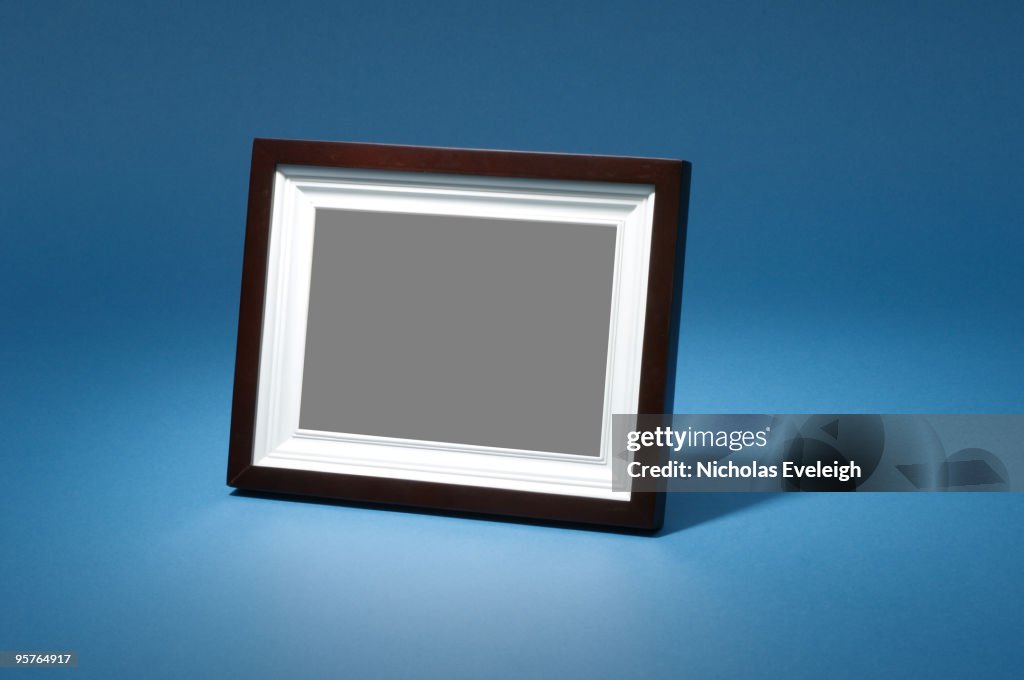 An empty picture frame