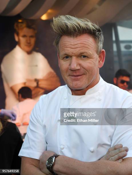 Chef and television personality Gordon Ramsay attends the 12th annual Vegas Uncork'd by Bon Appetit Grand Tasting event presented by the Las Vegas...