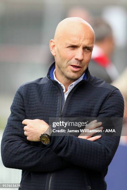 Exeter City manager Paul Tisdale during the Sky Bet League Two Play Off Semi Final:First Leg between Lincoln City and Exeter City at Sincil Bank...