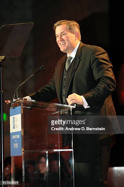 President Tim Leiweke speaks to the audience after being honored during The City Of Hope's Spirit Of Life Award Gala as part of downtown Los Angeles'...