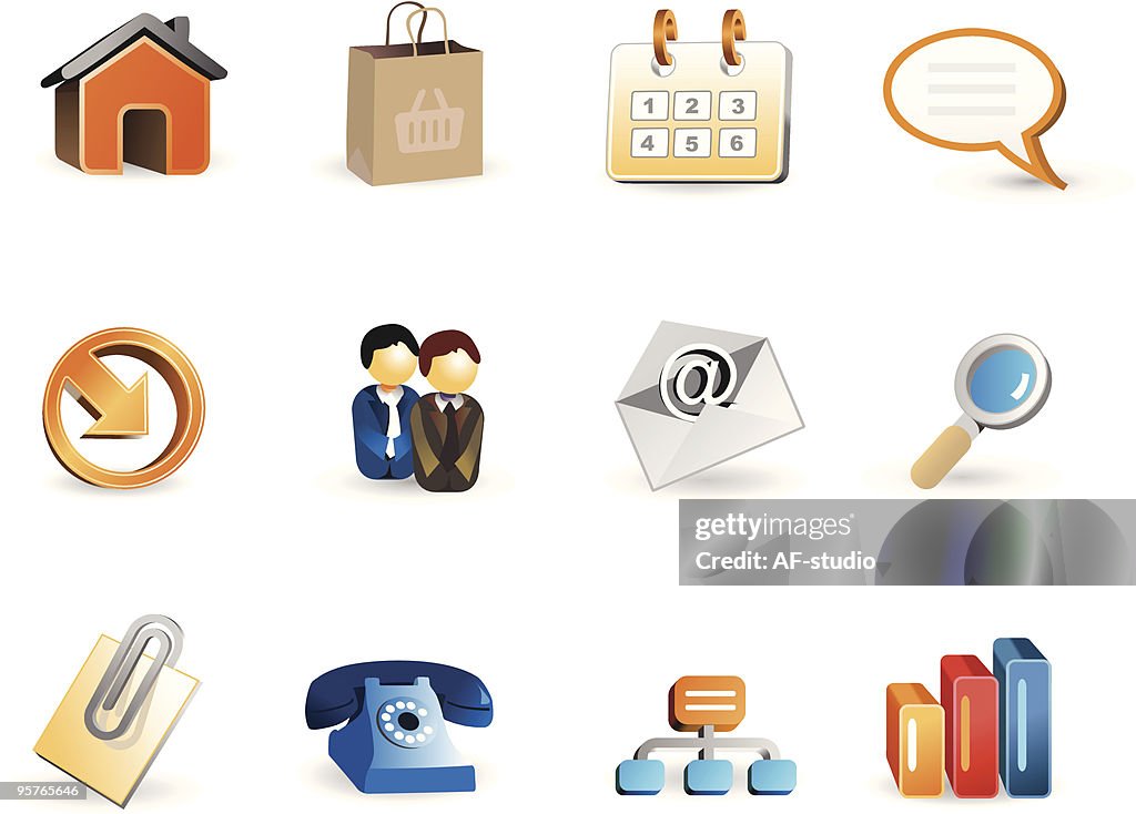 3 d icono conjunto// sitio web y los iconos de internet
