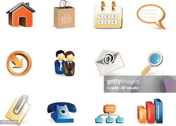 ilustraciones, imágenes clip art, dibujos animados e iconos de stock de 3 d icono conjunto// sitio web y los iconos de internet - enlace hipertexto
