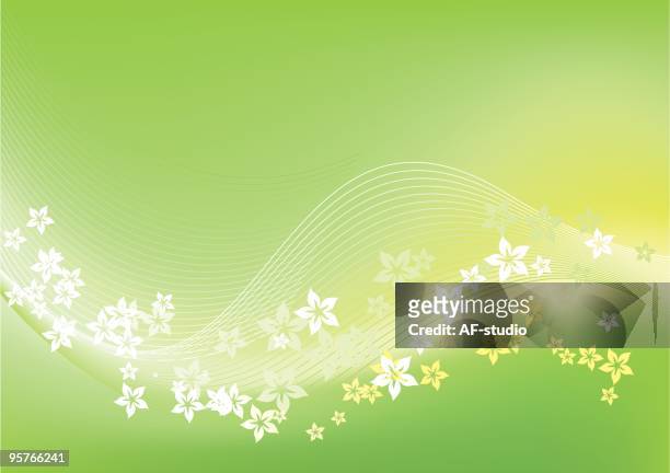 green floral background - af studio stock illustrations