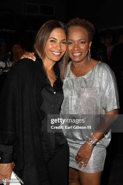 Salli Richardson and Vanessa Bell Calloway attend WACO Theater Center Presents "Letters From Zora"-Opening Night at WACO Theater Center on May 11,...