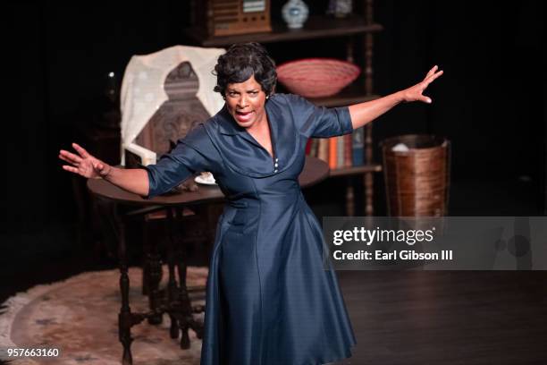 Actor Vanessa Bell Calloway performs as Zora Neale Hurston at WACO Theater Center on May 11, 2018 in Los Angeles, California.