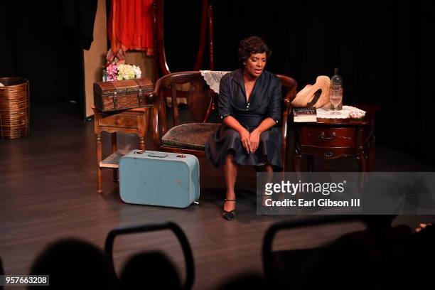 Actor Vanessa Bell Calloway performs as Zora Neale Hurston at WACO Theater Center on May 11, 2018 in Los Angeles, California.