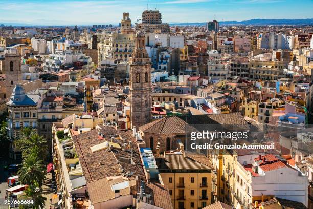 view of valencia city - comunidad autonoma de valencia stockfoto's en -beelden