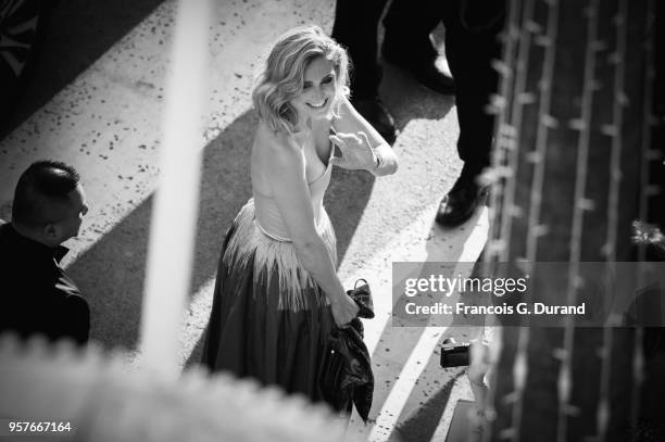 Julie Gayet attends the screening of 'Ash Is The Purest White ' during the 71st annual Cannes Film Festival at Palais des Festivals on May 11, 2018...