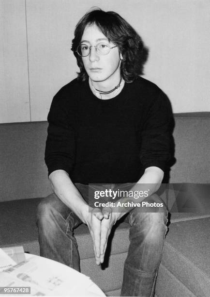 Julian Lennon, eldest son of former Beatle John, at Heathrow Airport, London, the day after his father was murdered, 9th December 1980. He is waiting...