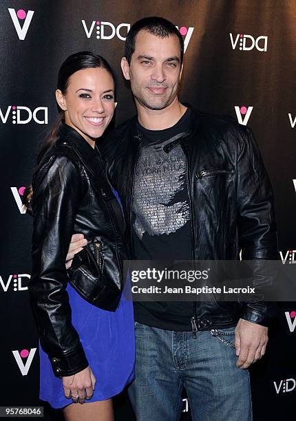 Jana Kramer and Johnathon Schaech attend the Vida launch party at Voyeur on January 13, 2010 in West Hollywood, California.