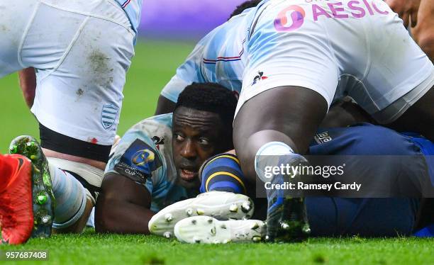 Bilbao , Spain - 12 May 2018; Yannick Nyanga of Racing 92 during the European Rugby Champions Cup Final match between Leinster and Racing 92 at the...