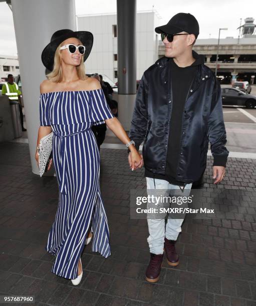 Paris Hilton and Chris Zylka are seen on May 11, 2018 in Los Angeles, CA.