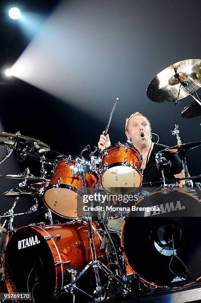 Lars Ulrich of Metallica performs at Datch forum on June 22, 2009 in Milan, Italy.