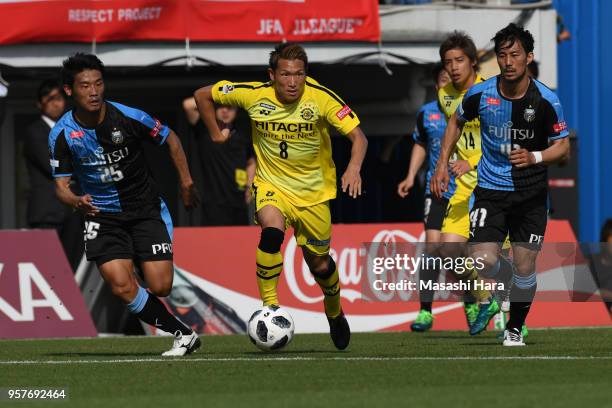 Kei Koizumi of Kashiwa Reysol in action during the J.League J1 match between Kashiwa Reysol and Kawasaki Frontale at Sankyo Frontier Kashiwa Stadium...