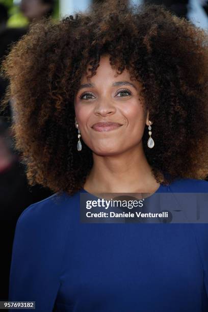 Stefi Celma attends the screening of "Ash Is The Purest White " during the 71st annual Cannes Film Festival at Palais des Festivals on May 11, 2018...