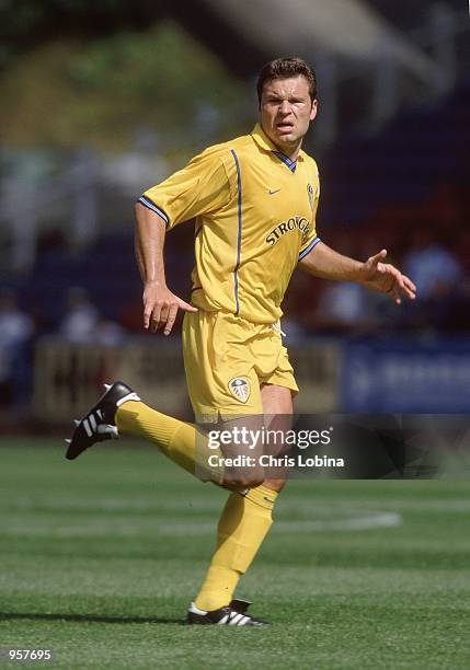 Mark Viduka of Leeds United in action during the Pre-Season Friendly match against Huddersfield Town played at the McAlpine Stadium, in Huddersfield,...