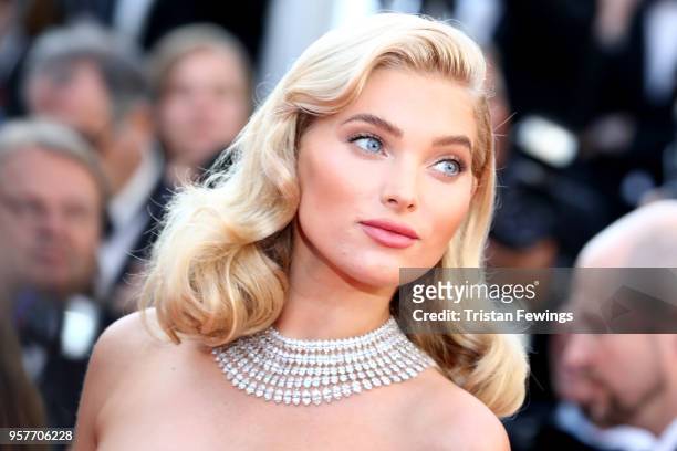 Elsa Hosk attends the screening of "Girls Of The Sun " during the 71st annual Cannes Film Festival at Palais des Festivals on May 12, 2018 in Cannes,...