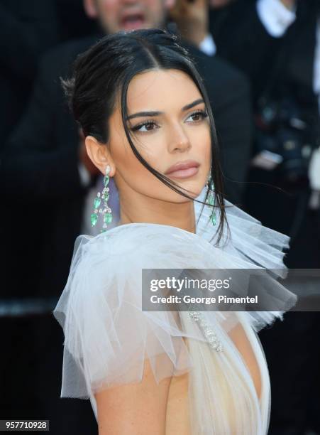 Kendall Jenner attends the screening of 'Girls Of The Sun ' during the 71st annual Cannes Film Festival at Palais des Festivals on May 12, 2018 in...