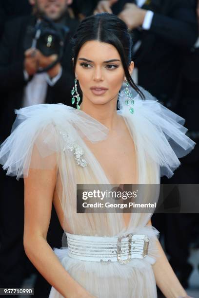 Kendall Jenner attends the screening of 'Girls Of The Sun ' during the 71st annual Cannes Film Festival at Palais des Festivals on May 12, 2018 in...