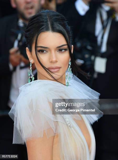 Kendall Jenner attends the screening of 'Girls Of The Sun ' during the 71st annual Cannes Film Festival at Palais des Festivals on May 12, 2018 in...