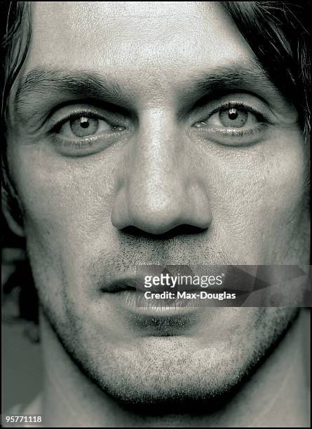 Football Player Paolo Maldini poses for a portrait in shoot in Milan on December 03, 2004.