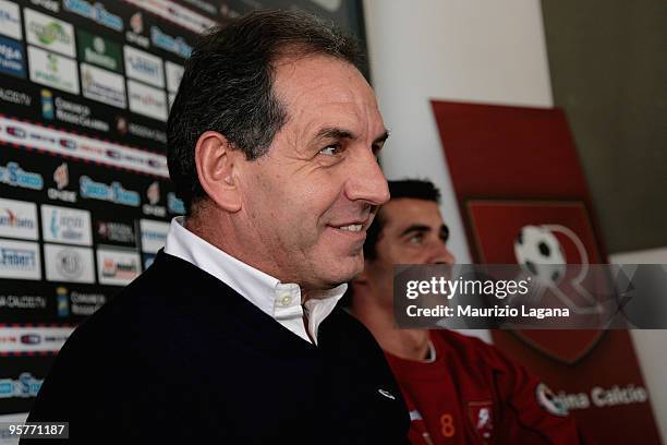 Reggina Calcio Team Manager, Gianni Rosati attends a press conference at Sports Center Sant'Agata on January 14, 2010 in Reggio Calabria, Italy.