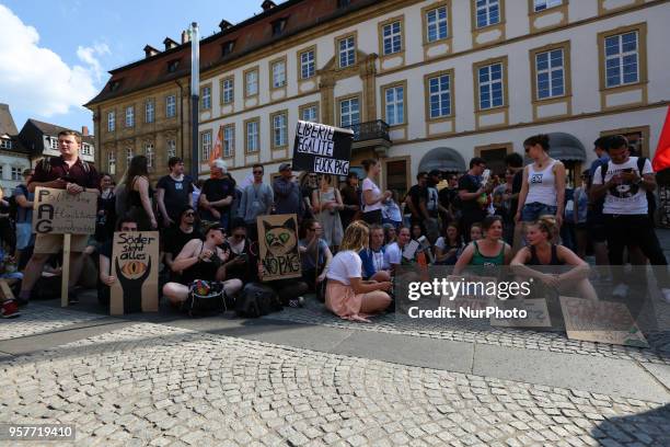 Some 1500 people demonstrated against the Bavarian Polizeiaufgabengesetz through the city of Bamberg in Northern Bavaria. Experts say, that the PAG...