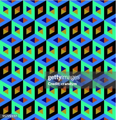 Pop Art Seamless Cube Pattern High-Res Vector Graphic - Getty Images