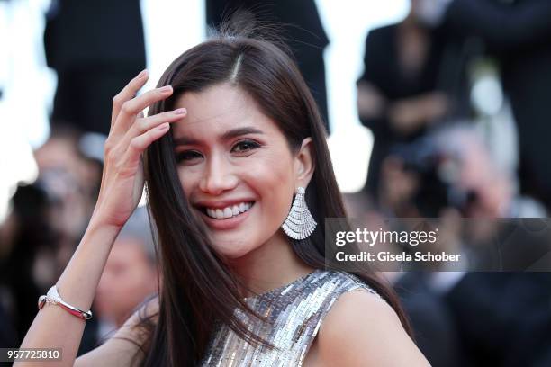 Praya Lundberg attends the screening of "Girls Of The Sun " during the 71st annual Cannes Film Festival at Palais des Festivals on May 12, 2018 in...