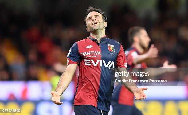 Giuseppe Rossi of Genoa CFC stands disappointed during the serie A match between Benevento Calcio and Genoa CFC at Stadio Ciro Vigorito on May 12,...